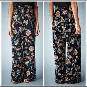 Kate Moss for Topshop Paisley Wide Leg Pants